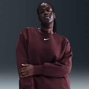 Sudadera oversized de cuello redondo de tejido Fleece para mujer (talla grande) Nike Sportswear Phoenix