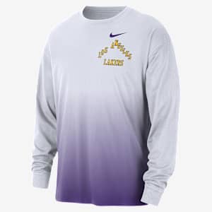 Los Angeles Lakers Courtside City Edition Men's Nike NBA Long-Sleeve Max90 T-Shirt