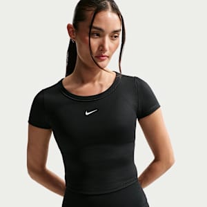 Playera de manga corta Dri-FIT cropped para mujer Nike One Fitted