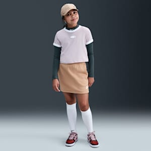 Falda de French Terry para niñas talla grande Nike Sportswear Club