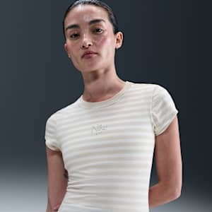 Nike Sportswear 女款 Swoosh 緊身條紋 T 恤