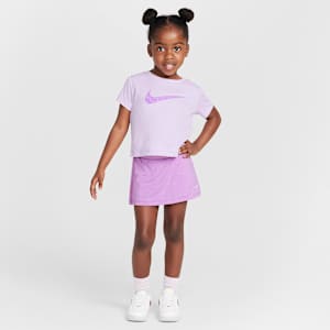 Conjunto de dos piezas de scooter de malla Swoosh Motion infantil Nike Dri-FIT