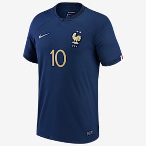 France National Team 2022/23 Stadium Home (Kylian Mbappe) Men's Nike Dri-FIT Soccer Jersey