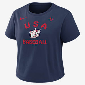 USA Baseball 2026 World Baseball Classic Mod Women's Nike Cropped T-Shirt