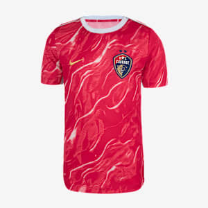 North Carolina Courage 2025 Big Kids' Nike NWSL Short-Sleeve Pre-Match Top