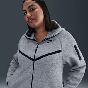 Damska bluza z kapturem i zamkiem na całej długości Nike Sportswear Tech Fleece Windrunner (duże rozmiary)