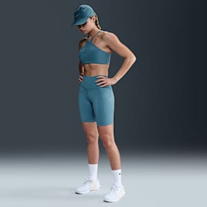 Shorts de ciclismo de tiro alto de 20 cm con bolsillos para mujer Nike One
