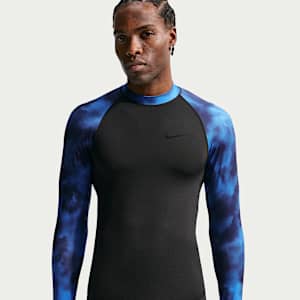 Playera de manga larga rashguard para hombre Nike Swim Whitewater