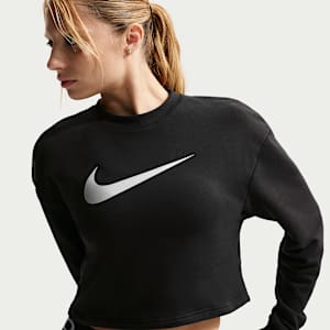 Sudadera de French Terry Dri-FIT de cuello redondo para mujer Nike Pro