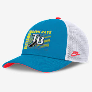 Tampa Bay Rays Neon 90s Rise Men's Nike Dri-FIT MLB Trucker Adjustable Hat
