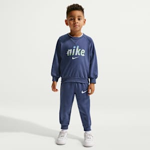 Nike E1D1 Toddler French Terry 2-Piece Graphic Crew Set