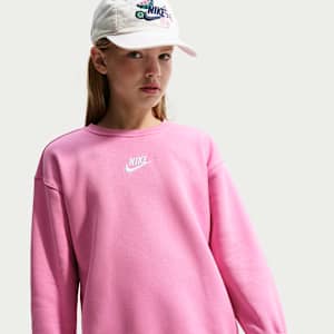 Nike Sportswear Club Fleece Big Kids' (Girls') Crew Sweatshirt