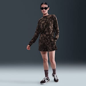 ナイキ スポーツウェア チル テリー ウィメンズ ミッドライズ フレンチテリー プリント ショートパンツ