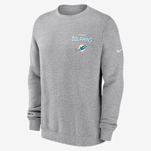 Miami Dolphins Draw Block Club Men's Nike NFL Pullover Crew