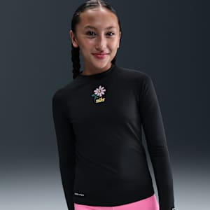 Playera de manga larga Dri-FIT UV para niña talla grande Nike Swim Hydroguard