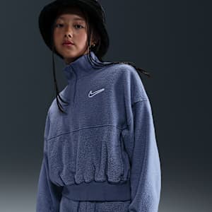 Cárdigan de manga larga de tejido Fleece para niña talla grande Nike Sportswear