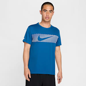 ナイキ マイラー フラッシュ メンズ Dri-FIT UV ショートスリーブ ランニングトップ