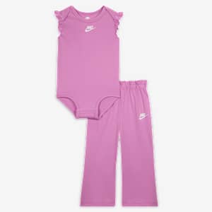 Conjunto de 2 piezas con pants de cintura tipo bolsa de papel para bebé (6-12 meses) Nike