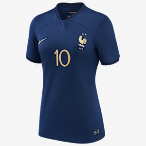 France National Team 2022/23 Stadium Home (Kylian Mbappe) Women's Nike Dri-FIT Soccer Jersey