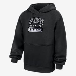 Sudadera con gorro sin cierre de béisbol para niños talla grande Nike Club Fleece