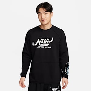 ナイキ メンズ Dri-FIT フリース フィットネス クルーネック トップ