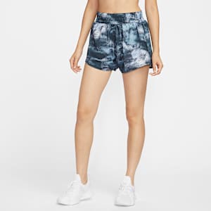 Nike One 女款 Dri-FIT 高腰 3" 帶內裡印花短褲