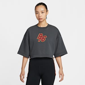 Nike Sportswear Phoenix Fleece Women's Short-Sleeve Cropped French Terry Top