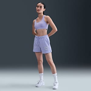 나이키 스포츠웨어 클럽 플리스 여성 미드라이즈 4인치 그래픽 쇼츠