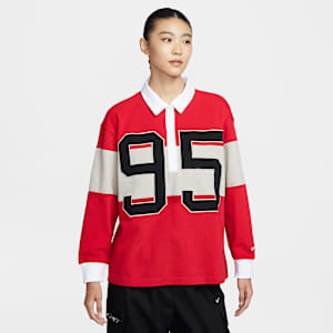 나이키 스포츠웨어 여성 긴팔 그래픽 폴로 탑