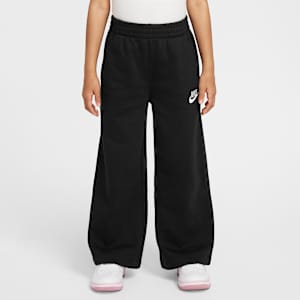 Pants de tejido Fleece de pierna ancha para niños talla pequeña Nike Sportswear Club