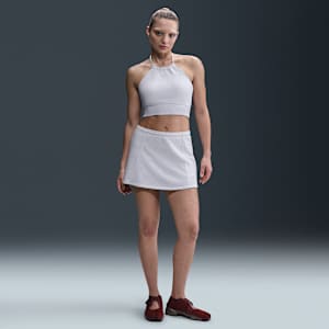 Skort mini de French Terry de tiro medio para mujer Nike Sportswear Chill Terry