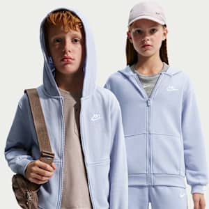 Nike Club Fleece hettejakke i frotté til store barn