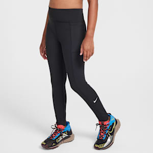 Leggings Dri-FIT de tiro alto con bolsillos para niña talla grande Nike One