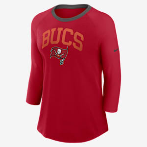 Playera de manga ¾ Nike de la NFL para mujer Tampa Bay Buccaneers