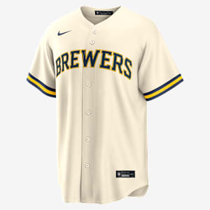 Jersey Nike de la MLB Replica para hombre Christian Yelich Milwaukee Brewers