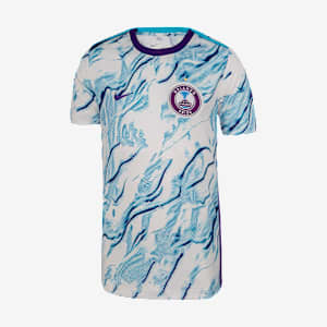 Playera de manga corta Nike de la NSWL para antes del partido para niños talla grande Orlando Pride 2025