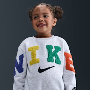 Sudadera de cuello redondo de tejido Fleece Chenille infantil Nike Club