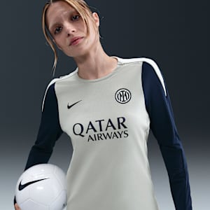 Inter Milan Strike Nike Dri-FIT kerek nyakkivágású női kötött felső futballhoz