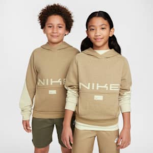 Sudadera con gorro sin cierre de tejido Fleece Dri-FIT para niños talla grande Nike Multi