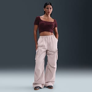 Pants cargo de tejido Woven de tiro medio oversized para mujer Nike Sportswear
