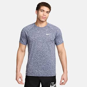 Camiseta Hydroguard de natación de manga corta de tela jaspeada para hombre Nike