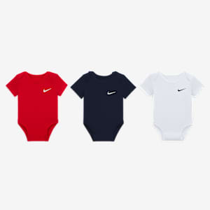 Nike Baby (0–9M) Swoosh Bodysuits (3-Pack)