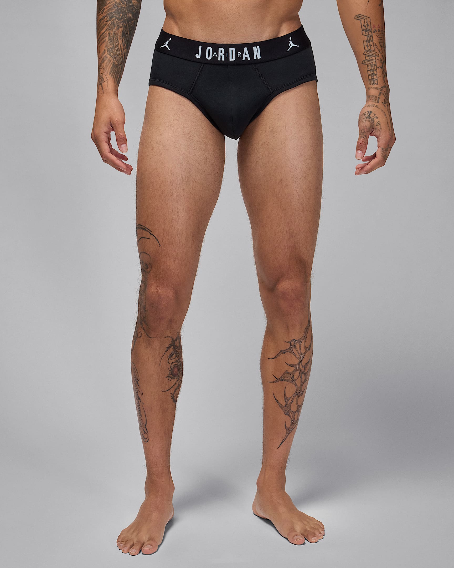 Jordan Men's Flight Cotton Hip Briefs (3-Pack) - Black