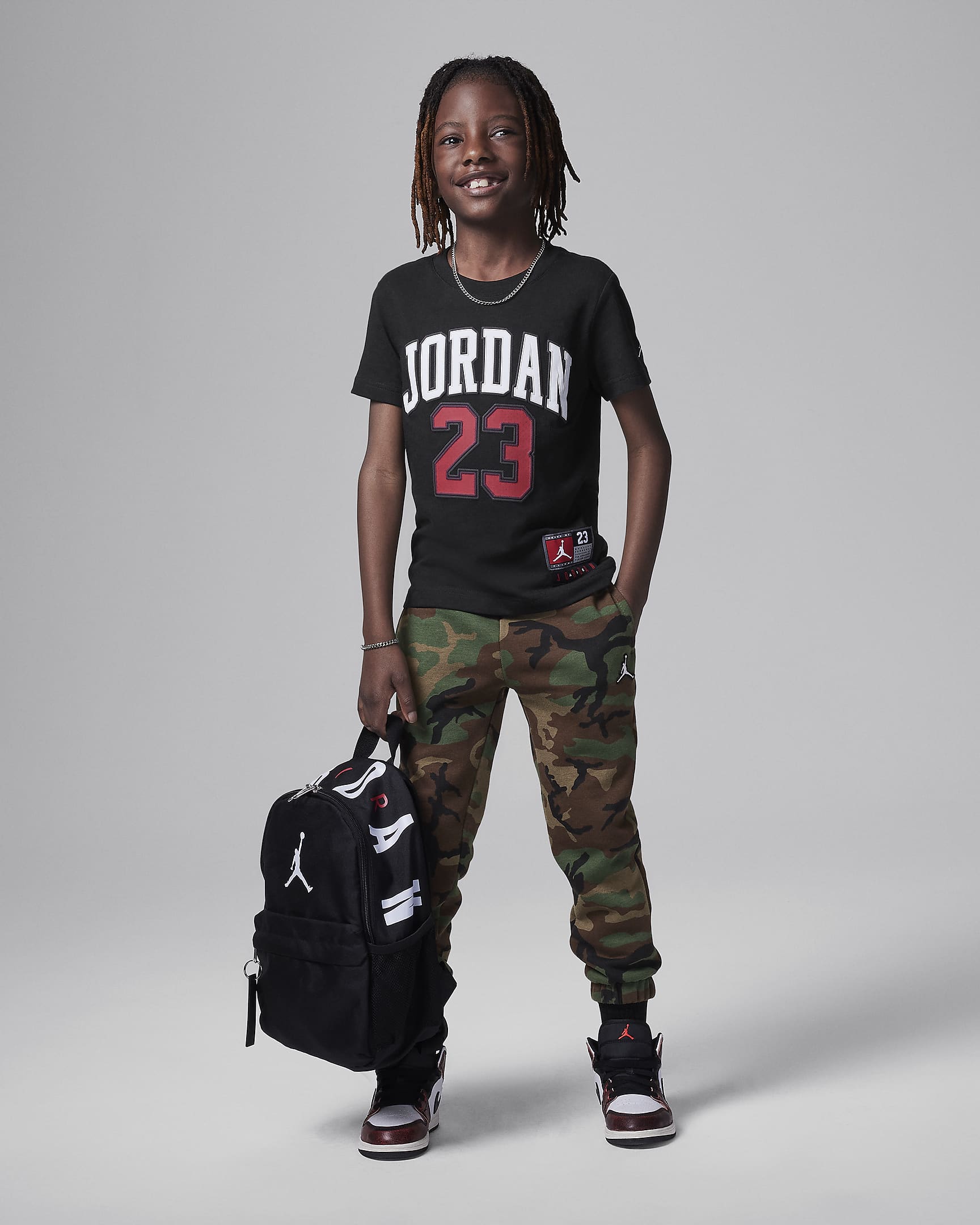 Jordan Little Kids' T-Shirt - Black/Gym Red