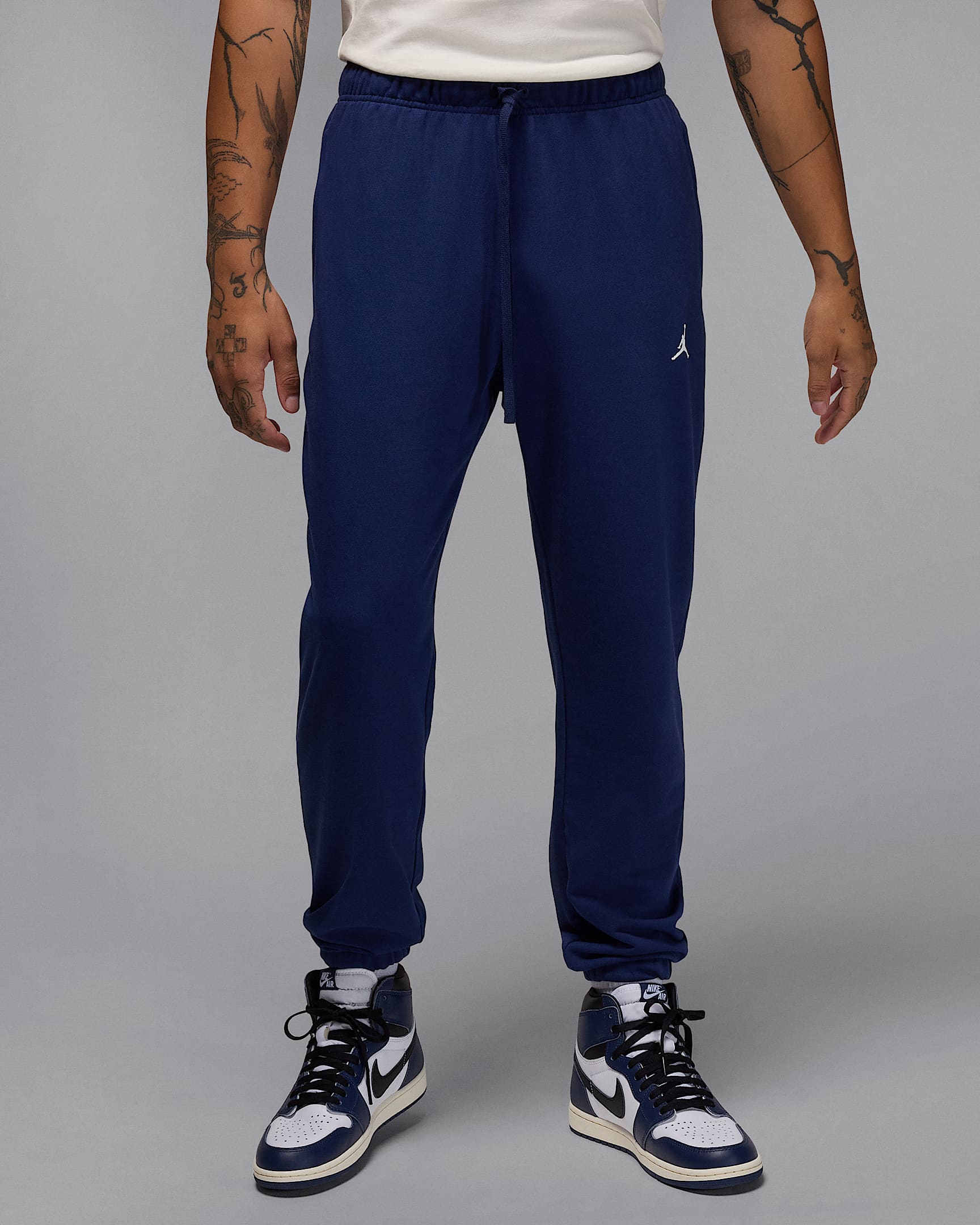 Jordan Sport Crossover Men's Dri-FIT Fleece Pants - Midnight Navy/White