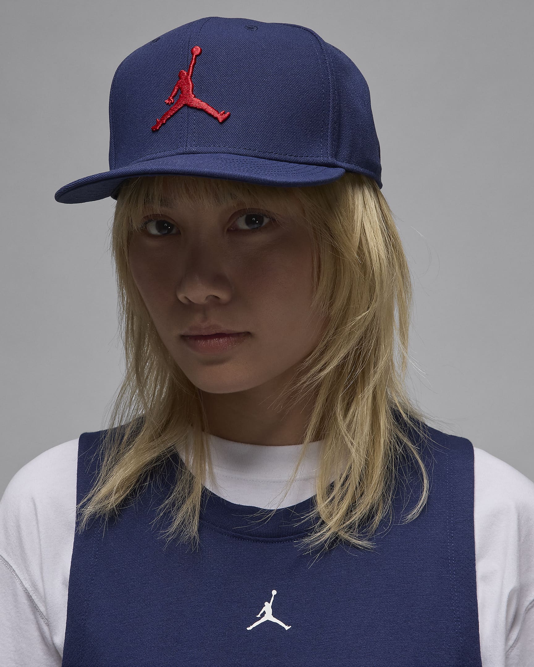 Jordan Jumpman Pro Verstellbare Cap - Midnight Navy/Orange Chalk/University Red