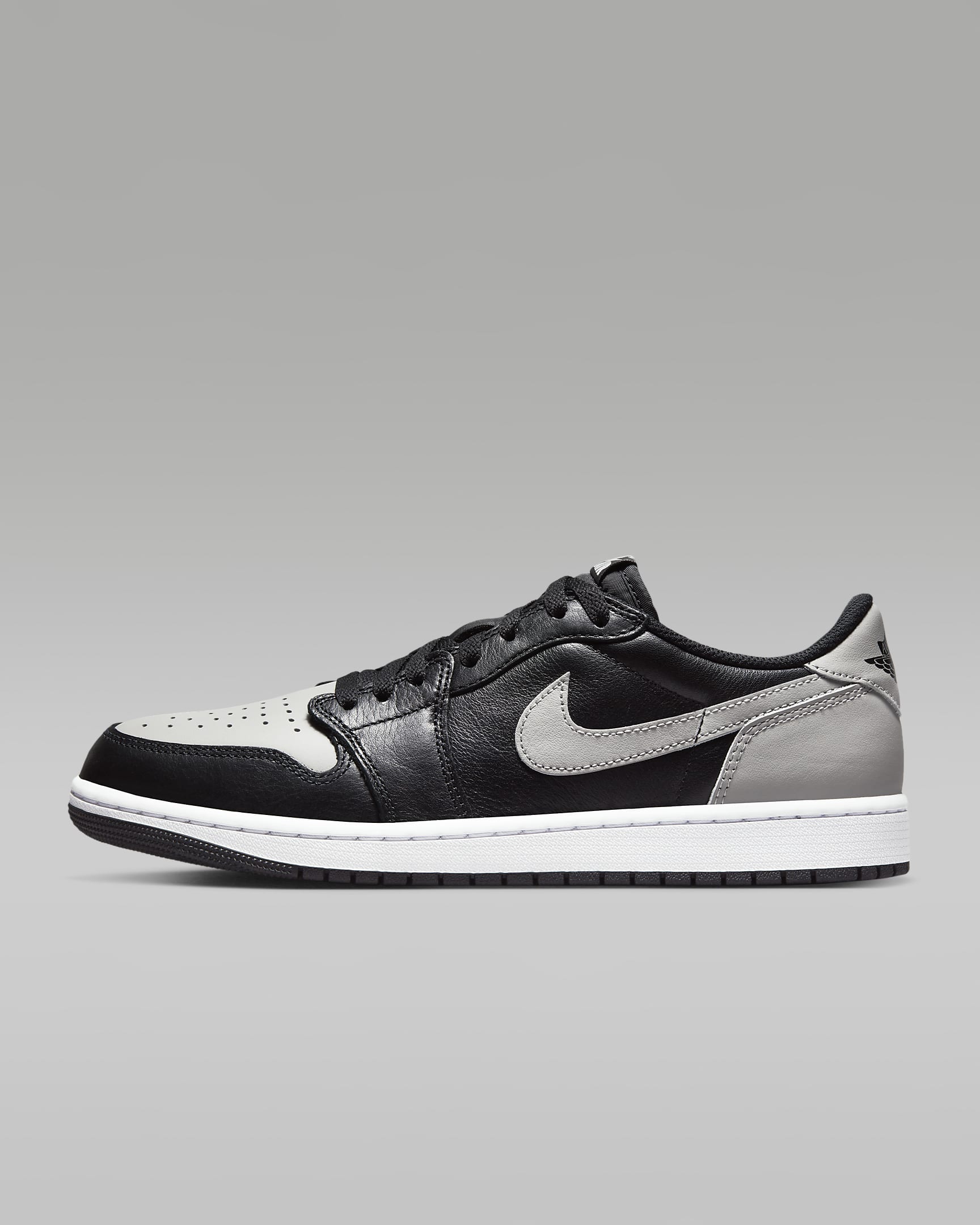 รองเท้า Air Jordan 1 Low OG "Shadow" - ดำ/ขาว/Medium Grey