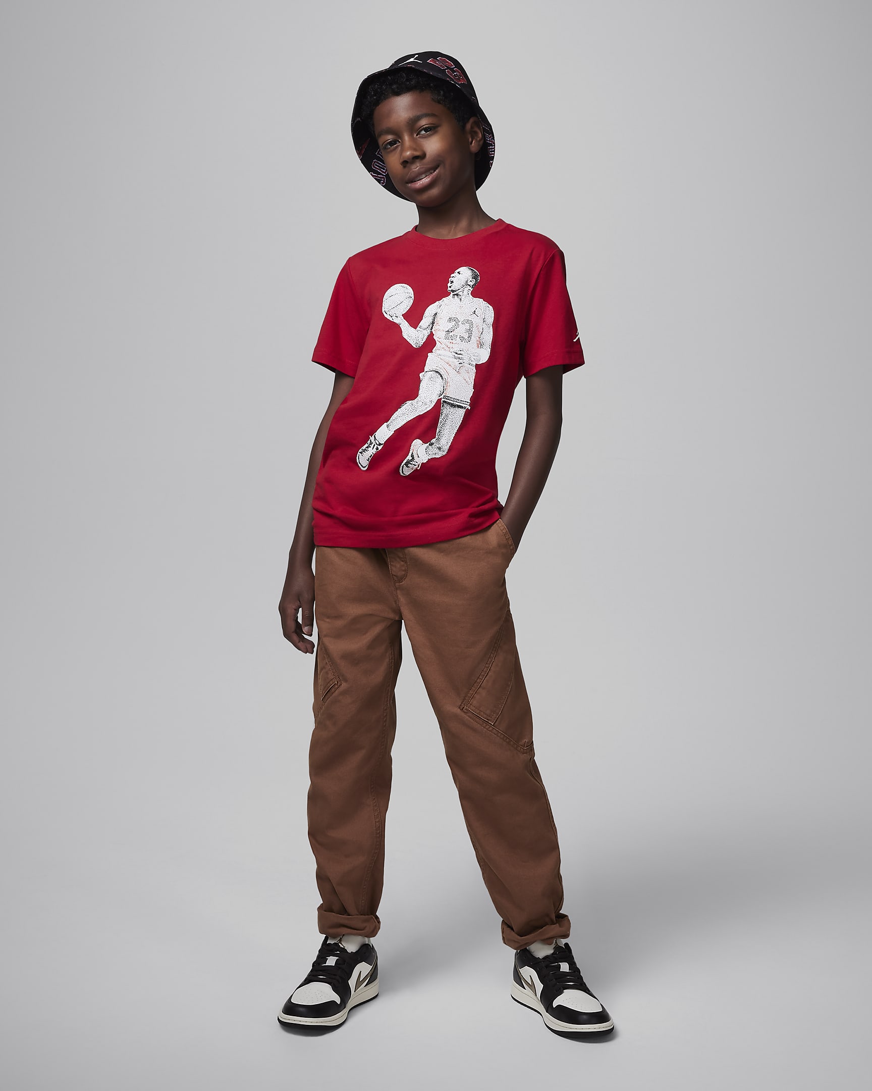 Air Jordan Older Kids' Dots Graphic T-Shirt - Gym Red