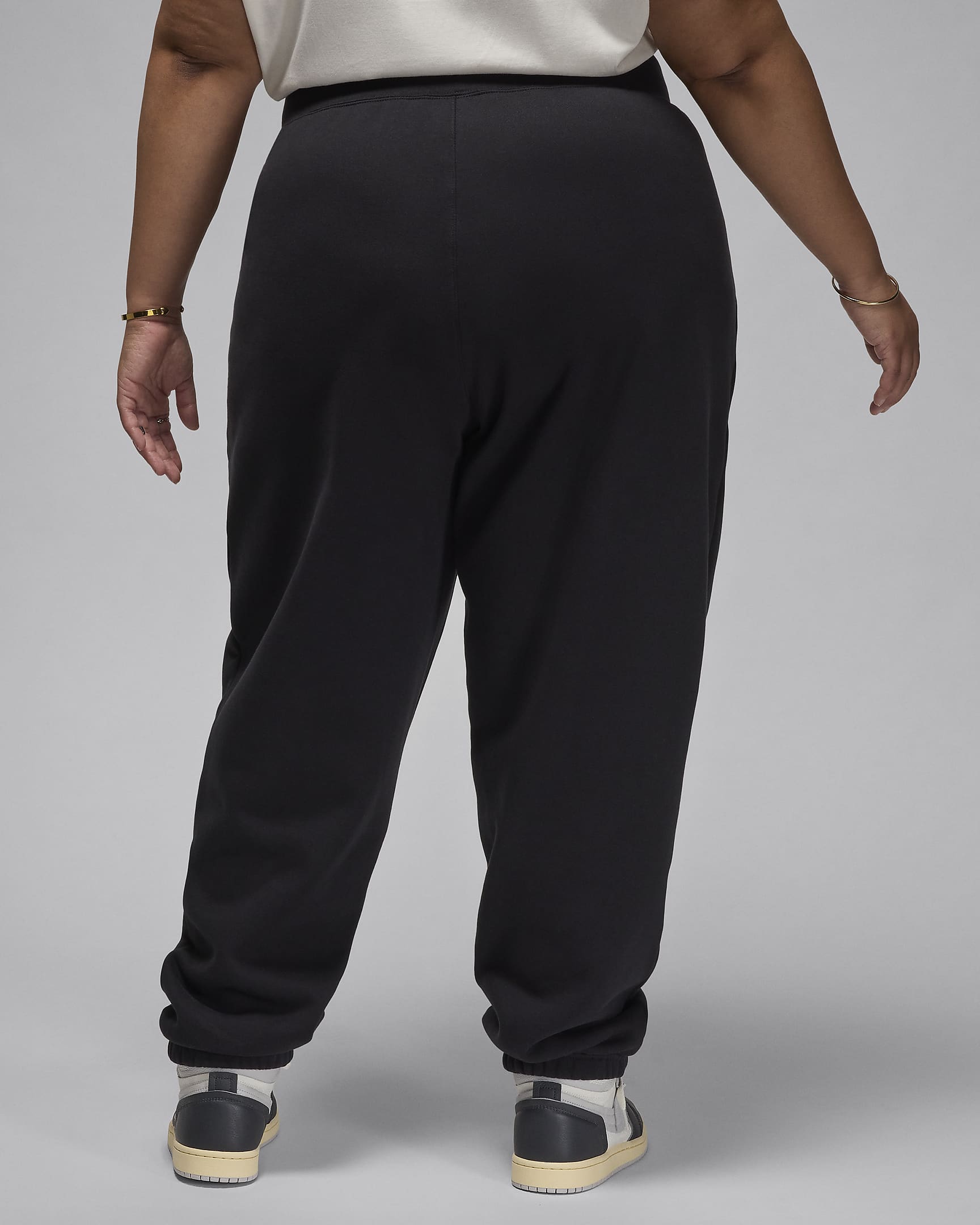 Jordan Flight Fleece Women's Pants (Plus Size) - Black/Dark Smoke Grey