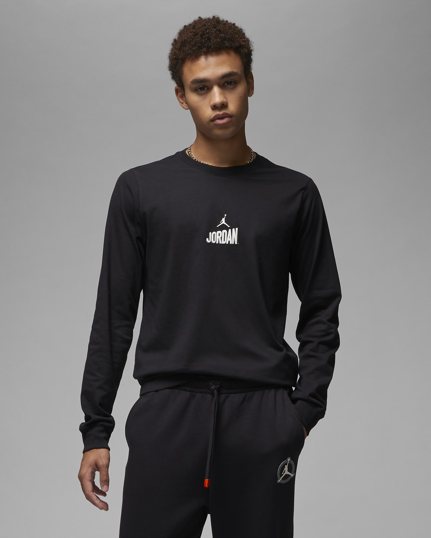 Jordan Flight MVP Men's Long-sleeve T-shirt - Black/Phantom